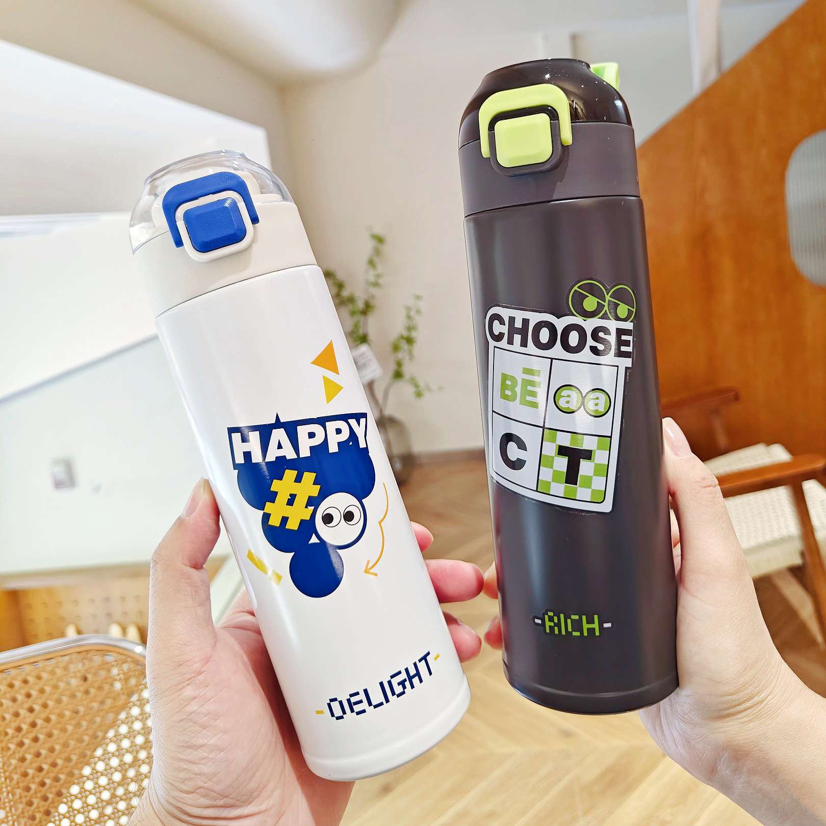 316 stainless steel insulated cup, high appearance level, large-capacity water cup for boys, girls, children and students, portable direct drinking cup Specification drawing