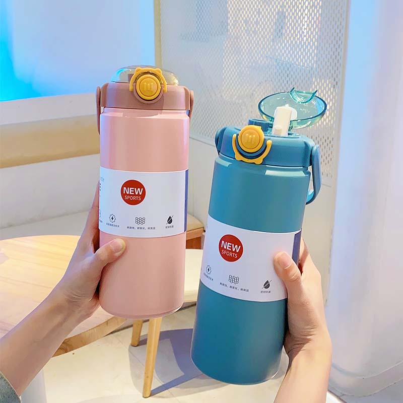 New 1200ML high-end business insulated cup with large capacity, bouncing lid, handle, straw, water cup gift wholesale Specification drawing