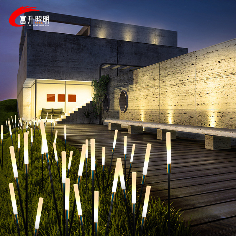 Solar-powered outdoor waterproof reed lamps for landscaping, courtyard decorative lights, park and scenic area lighting, lawn landscape lights Application Scenario