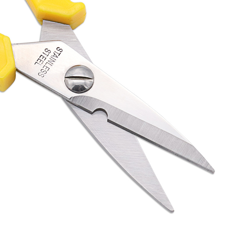 In stock: Multi-functional electrician scissors, insulated wire trough shears, iron sheet shears, high-power fishing line shears, factory stock Item Picture