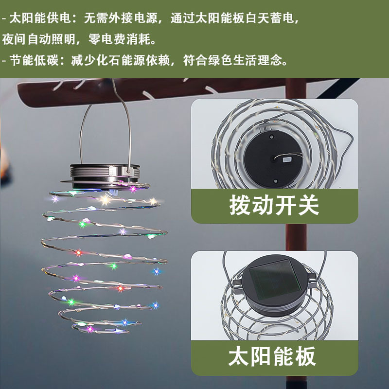 Cross-border solar ironwork pineapple lanterns, landscape lights, garden lights, outdoor courtyard lights, LED spring lights, lantern decorations Application Scenario