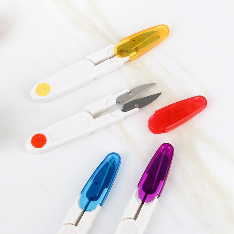 Mini U-shaped, multi-functional yarn cutting and trimming scissors, portable household tailor scissors, clothing thread ends cutting details Picture