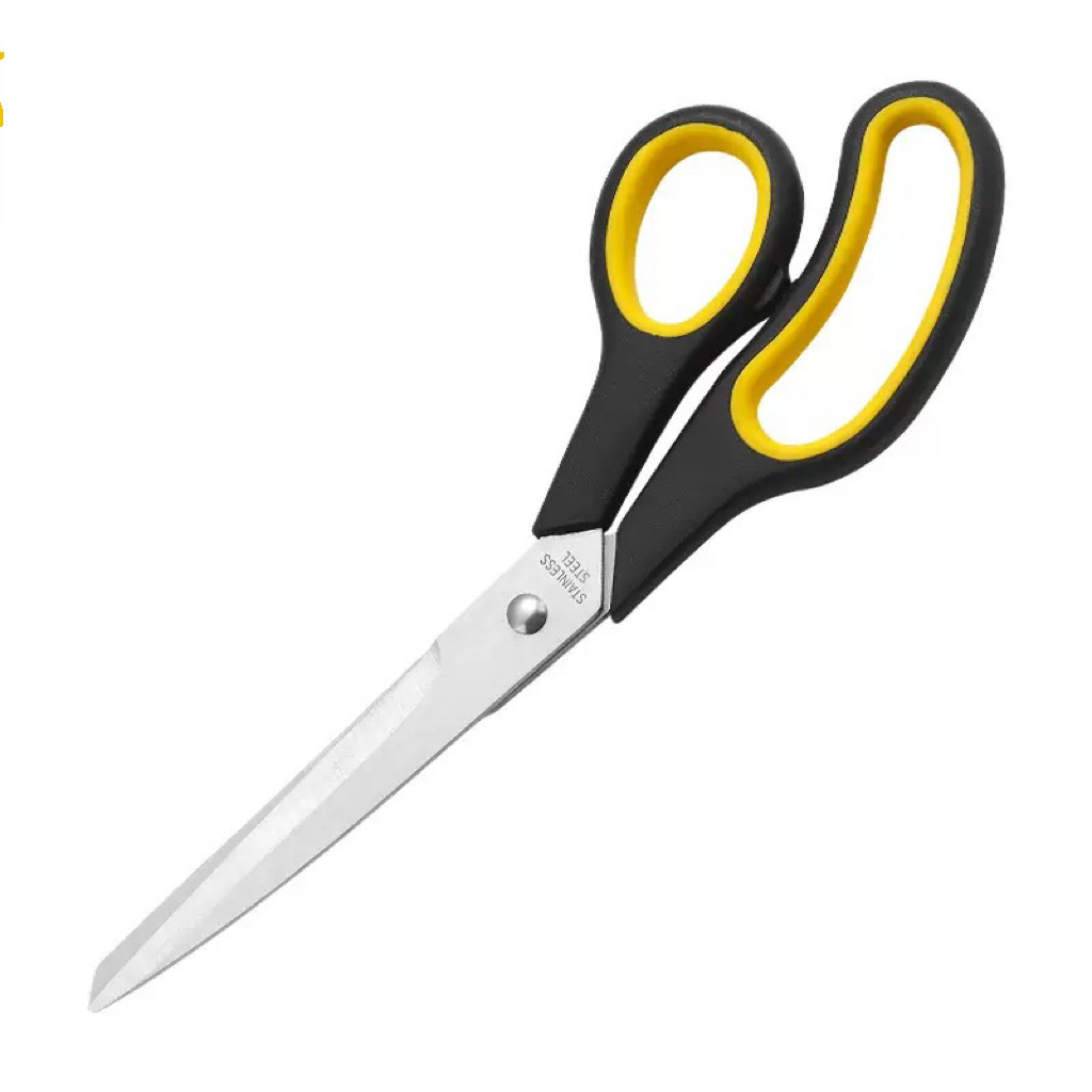 Factory wholesale large stainless steel office rubber and plastic scissors, multi-functional powerful large scissors, household tailor scissors in stock Item Picture