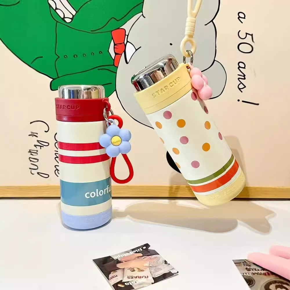 Cross-border 316 stainless steel insulated cup for children and girls, high appearance level, portable with a handle, exquisite and cute vacuum tea cup details Picture