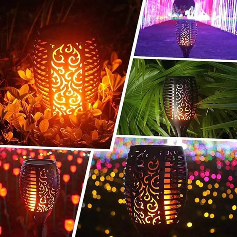 Amazon outdoor waterproof torch lamp, ground socket garden landscape lamp, courtyard simulation flame lamp, solar ground socket lamp Application Scenario