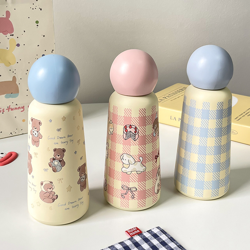 New 316 stainless steel round ball insulated cup, 350ml insulated cup, creative and cute student sports water cup details Picture