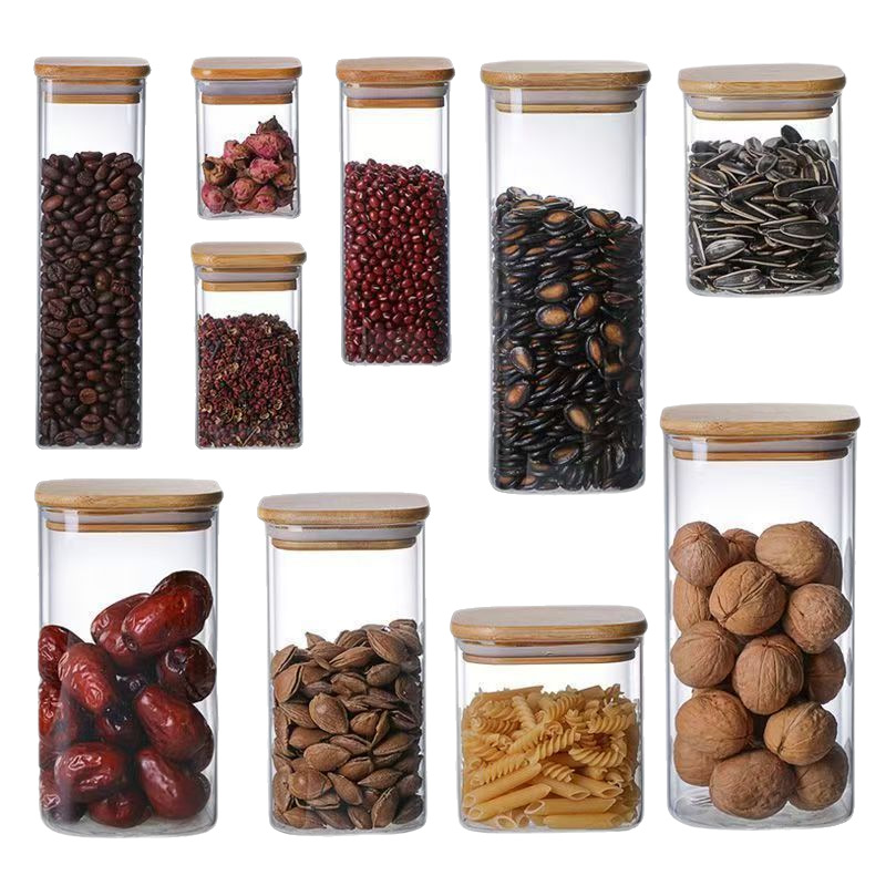 Kitchen seasoning jar, spice storage box, glass sealed jar, household kitchen sealed jar, small seasoning bottle combination Item Picture