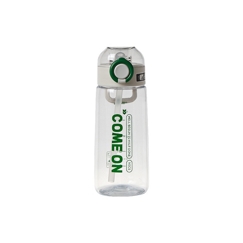 Sports water cups, boys' cups, portable plastic cups, girls' high-temperature resistant straw water bottles, simple anti-drop student water bottles Item Picture