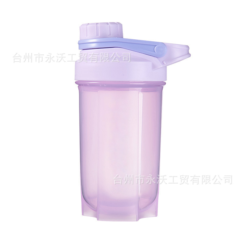 Sports weight loss cup, plastic water cup, protein powder shaker cup, portable fitness stirring milkshake cup, printed logo Item Picture