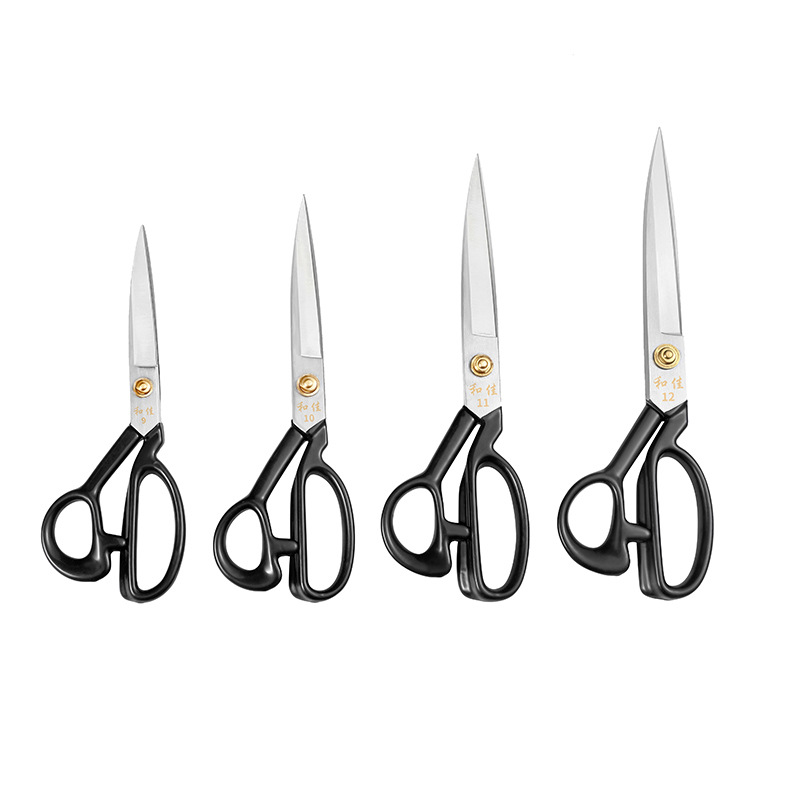 Tailor-specific scissors, black clothing cutting, industrial leather cutting, fabric sewing, forging, household large scissors wholesale Item Picture