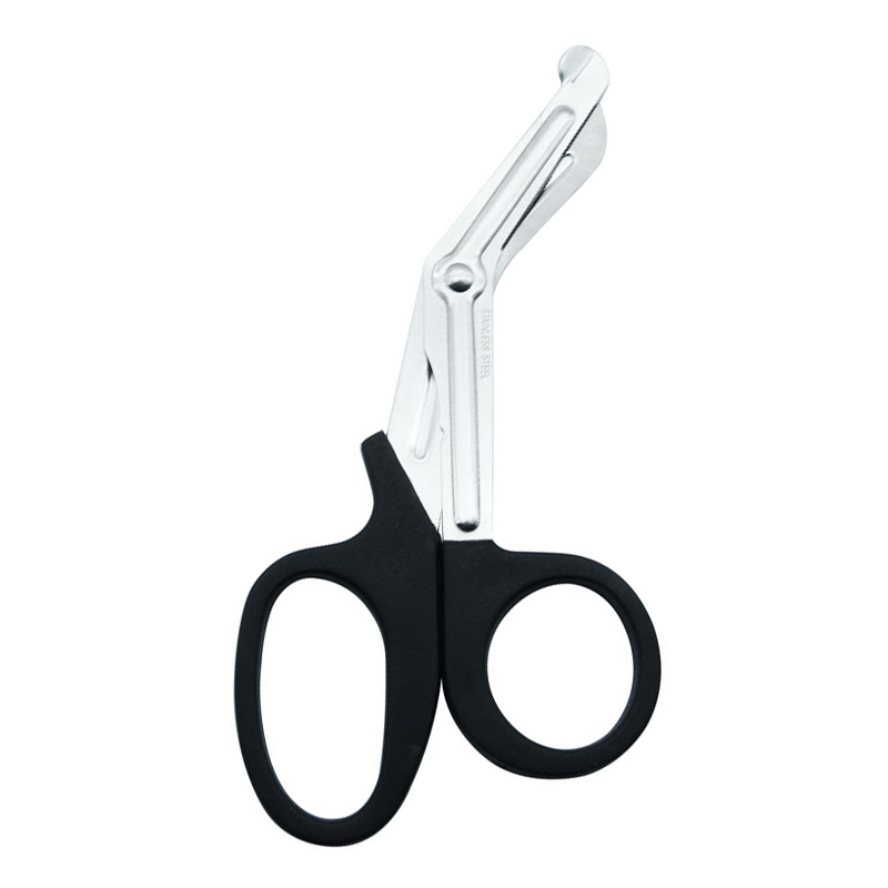 Stainless steel bandage scissors, medical gauze scissors, dressing scissors, serrated elbow scissors, outdoor life-saving canvas scissors undefined