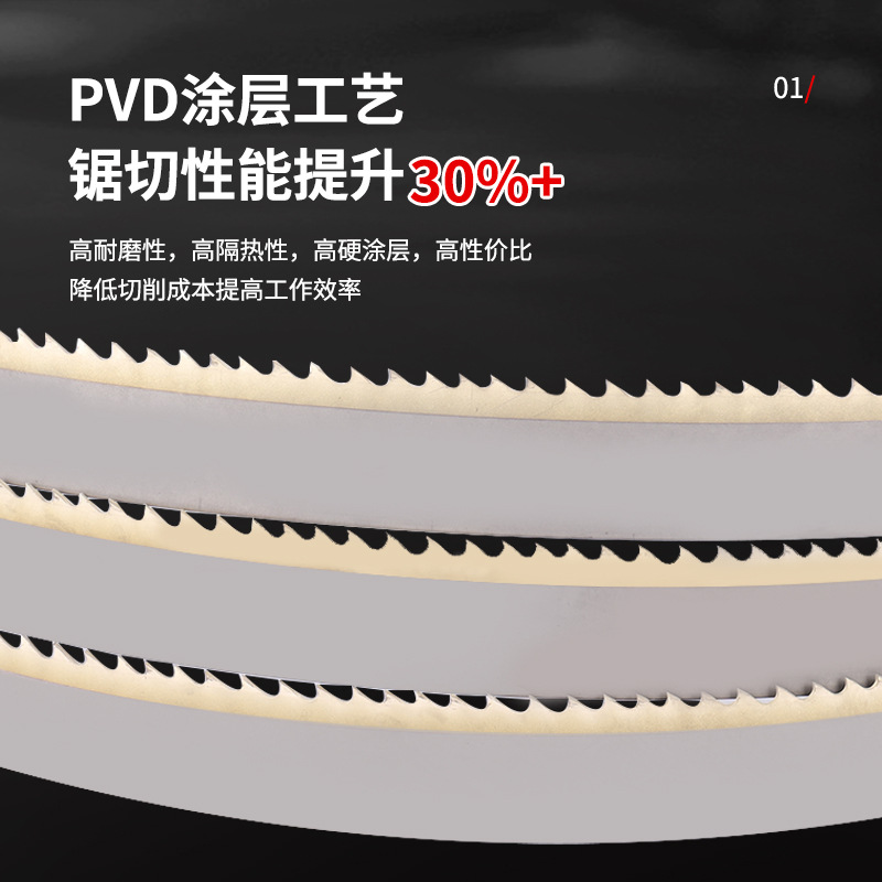 New wear-resistant bimetallic coated band saw blades, multi-specification high-hardness stainless steel M42 machine cutting saw blades details Picture