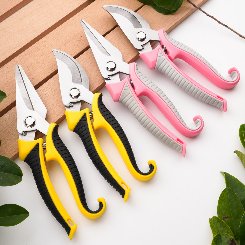 Factory wholesale stock of manual pruning shears, garden fruit branch shears, multi-functional branch shears, automatic rebound garden shears full figure