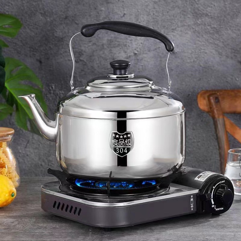 304 stainless steel water kettle, household water kettle with a horn, gas induction cooker, extra-thick and large-capacity water kettle details Picture
