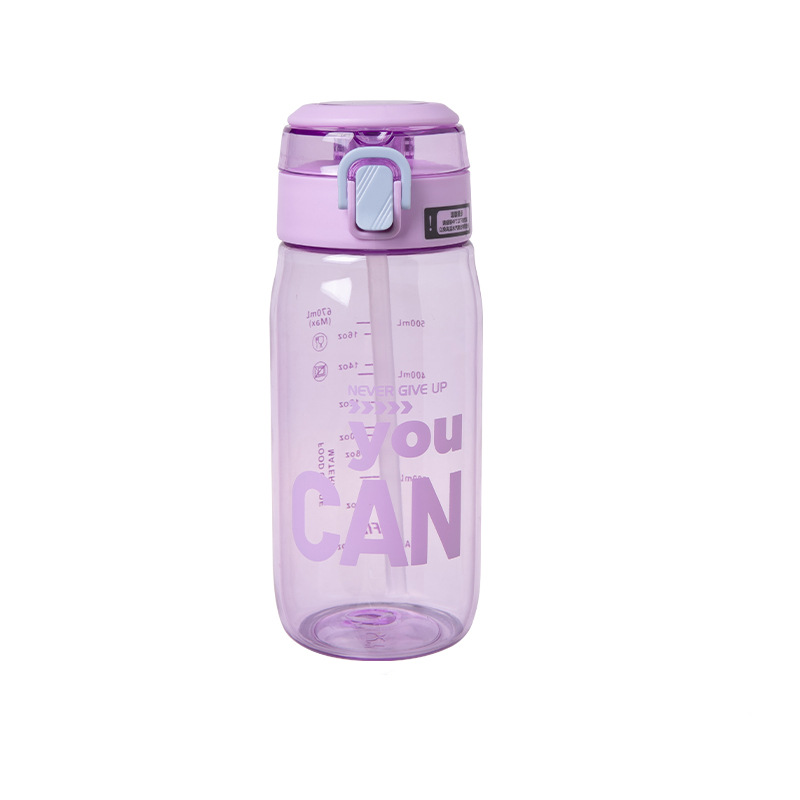 Adult straw water cup, large-capacity water bottle, portable summer, high appearance level, student plastic cup with scale, new style for women Item Picture