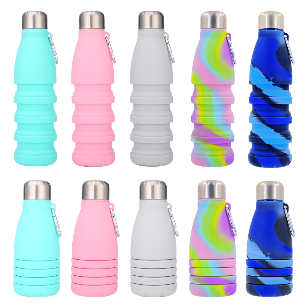 Amazon's new sports water bottle, a silicone collapsible cycling creative cup, is portable and retractable Application Scenario