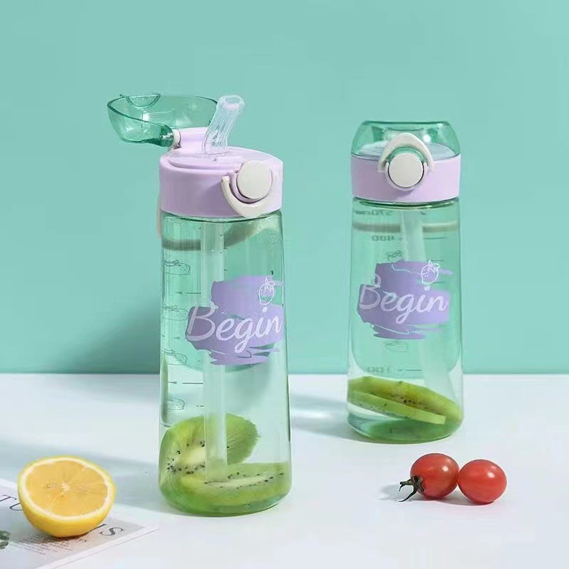 Wholesale of cute plastic water cups for pregnant women, portable outdoor cups with straps for women, and water bottles for female students' sports and fitness activities details Picture