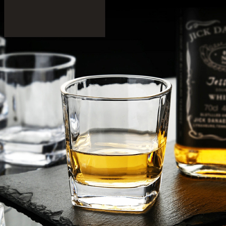 Lizun transparent glass square cups, whisky cups, beer cups, beverage cups, juice cups, water cups and glass cups details Picture