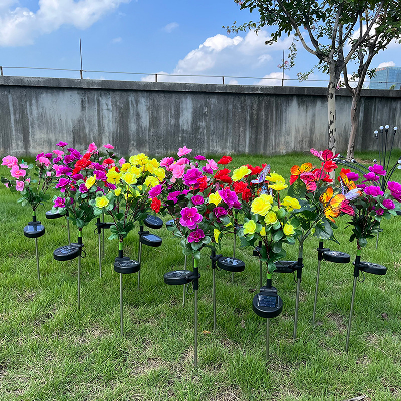 New cross-border Amazon solar rhododendron lamp lawn courtyard outdoor landscape atmosphere LED night light Application Scenario