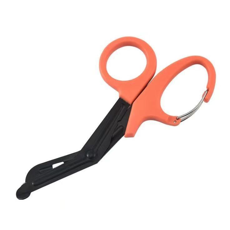 EDC military-grade EMT survival rescue scissors with fine teeth, medical first aid scissors, canvas scissors, outdoor supplies and tools undefined