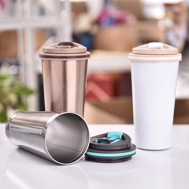 Factory wholesale of insulated cups, milk tea and coffee cups, portable stainless steel mugs for men and women, gifts, logo water cups details Picture