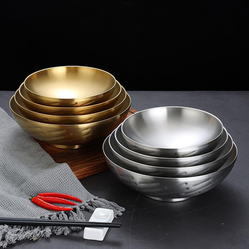 304 stainless steel instant noodle bowls, commercial ramen bowls, rice noodle soup bowls, heat-insulating soup bowls, large spicy hot pot bowls, and bamboo hat bowls Application Scenario
