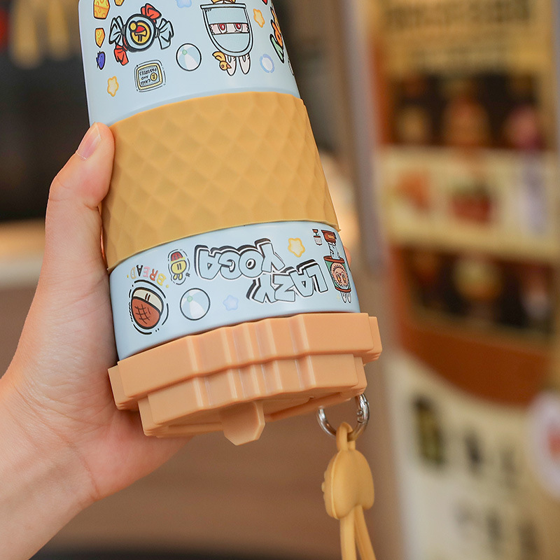 Portable insulated cup, large-capacity portable stainless steel water cup, children's coffee cup, women's design sense, niche outdoor gift Application Scenario