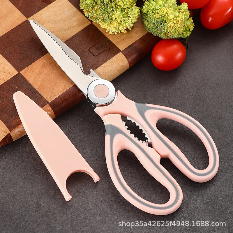 Panda Scissors in stock: Household stainless steel kitchen scissors, multi-functional chicken bone scissors, barbecue scissors, and kitchen food scissors undefined