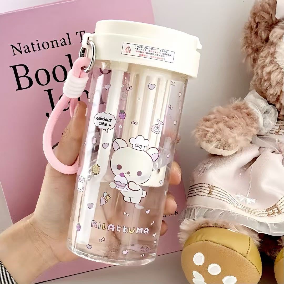High-temperature resistant, shockproof, simple and sporty water cup, ins high appearance level water cup, cheap with hand-held tea stronomer straw cup full figure