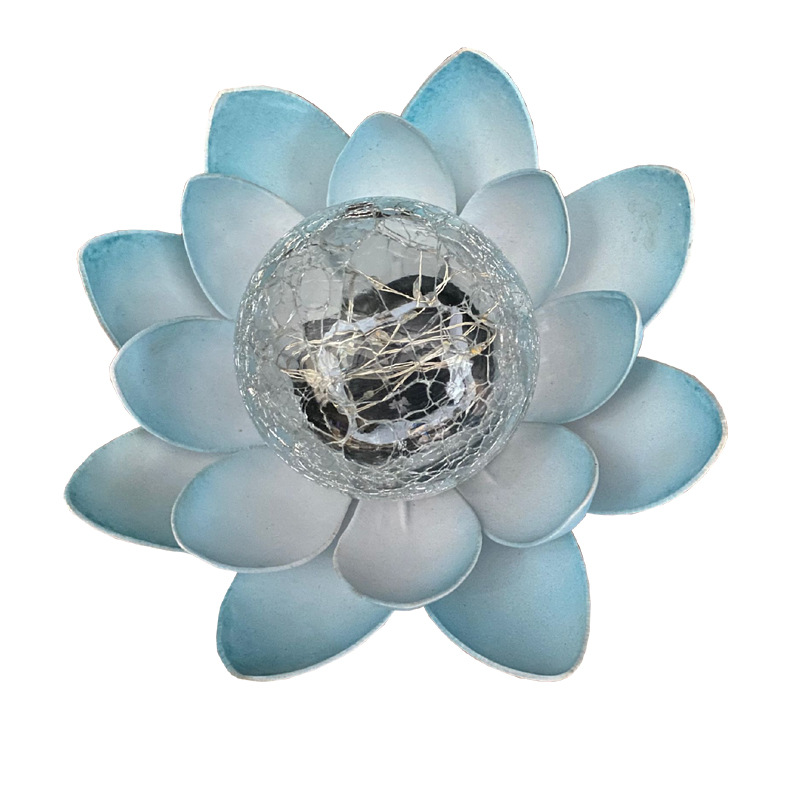 New solar garden lamps, outdoor solar lamps, solar lotus lamps, and garden crack decorative lamps Specification drawing