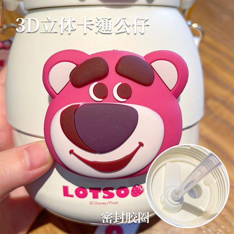 New figurine pendant, insulated large-bellied cup, double-drinking children's water cup, high appearance level, portable drinking kettle, large capacity for school Application Scenario