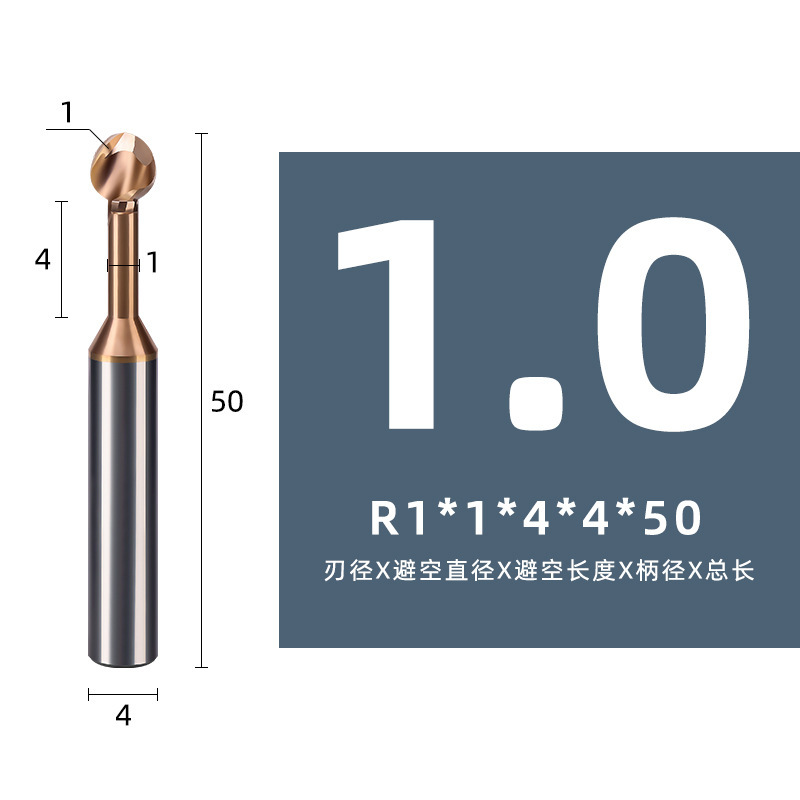 Original production of lollipop ball end mills, tungsten steel alloy ball cutters, and CNC ball end tools for coated steel undefined