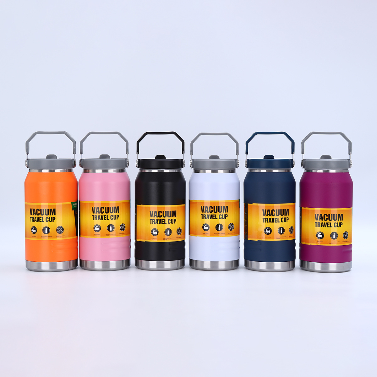 New cross-border stainless steel insulated cup, large ice bucket, outdoor portable sports water bottle, large-capacity straw travel water bottle Application Scenario