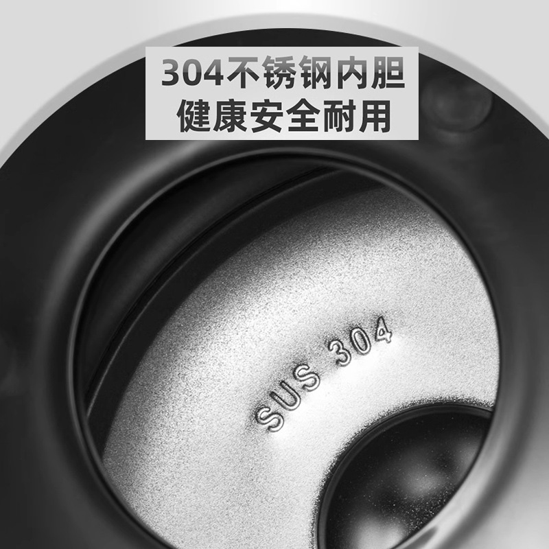 Pneumatic thermos flask, household large-capacity insulated kettle, stainless steel inner liner and outer shell, press-type thermos flask, boiling water bottle details Picture