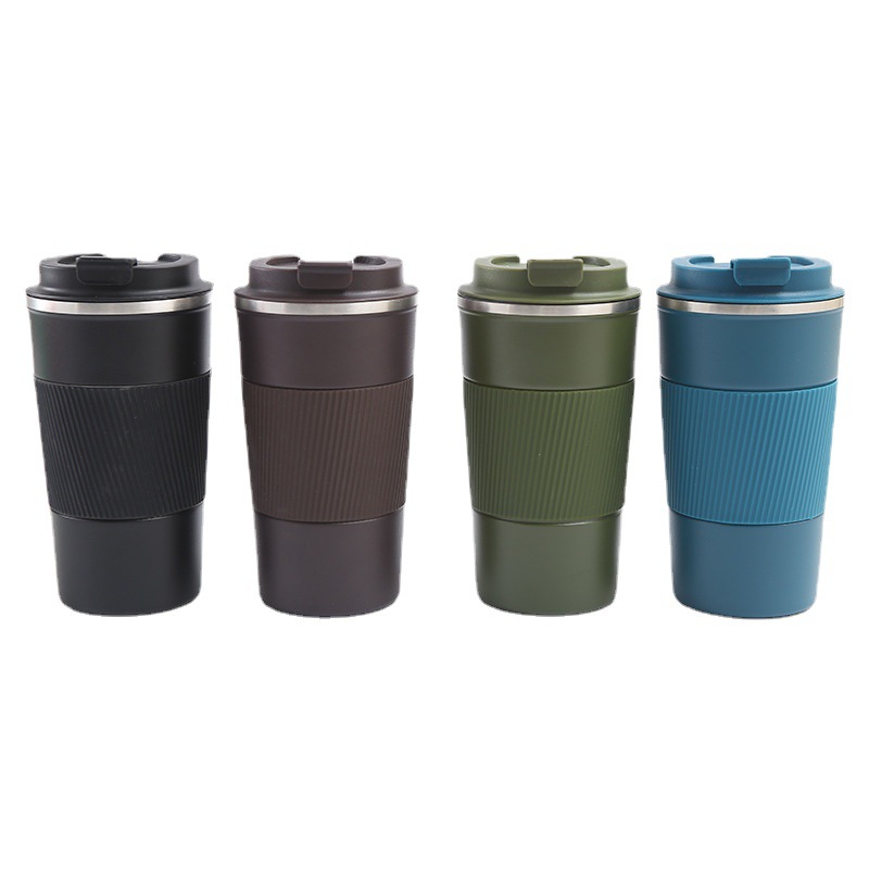 Cross-border third-generation stainless steel coffee cups, outdoor portable gifts, casual cups, cross-border in-stock solid-color insulated cups wholesale Item Picture