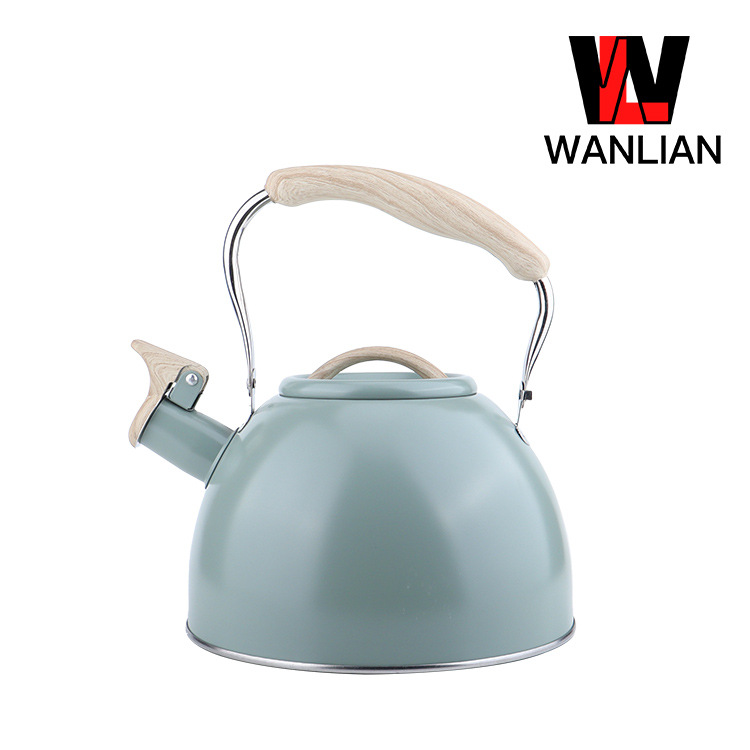 Cross-border Amazon stainless steel whistling kettle for brewing coffee and milk, 3L large capacity whistling kettle Item Picture