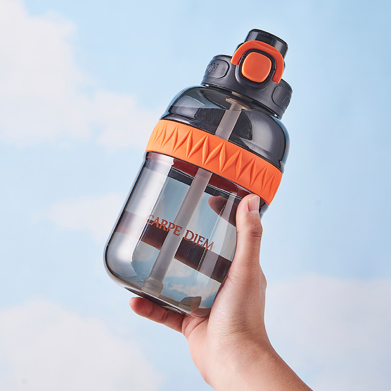 Sports water cup, student portable water bottle, ton ton bucket, high appearance level, summer portable cup, children's plastic cup, can hold boiling water Specification drawing