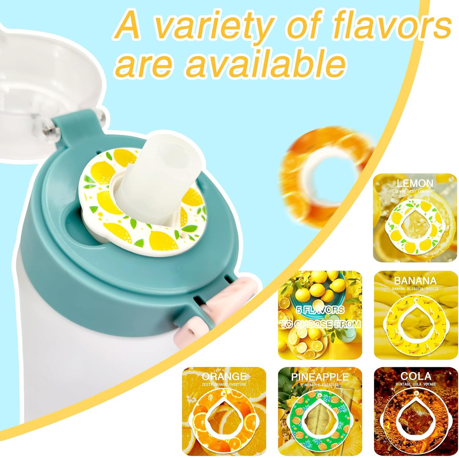 Amazon Flavor Cup AIRUPS Flavor Pod Fruit-flavored Space Cup, 0-calorie, 0-sugar bottle with swiping, cross-border consignment details Picture