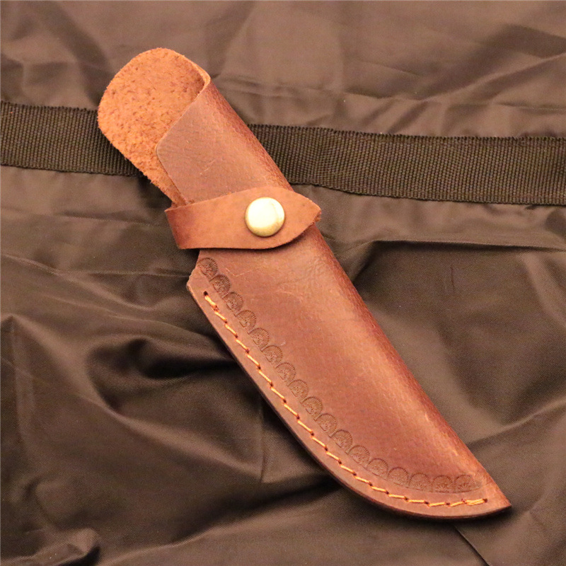 Outdoor knife sheath, genuine leather knife sheath, cowhide knife sheath, portable self-defense leather knife sheath, fruit knife blade protection undefined