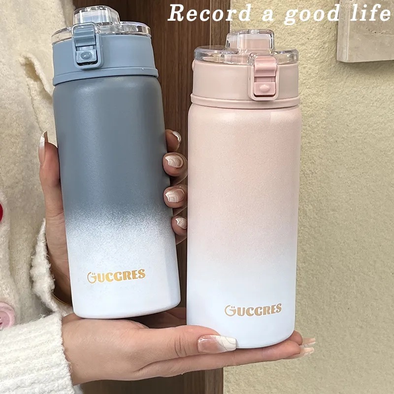 Food-grade stainless steel water cup with high appearance level, gradient women's portable cup, outdoor household tea cup, insulated cup 316 full figure