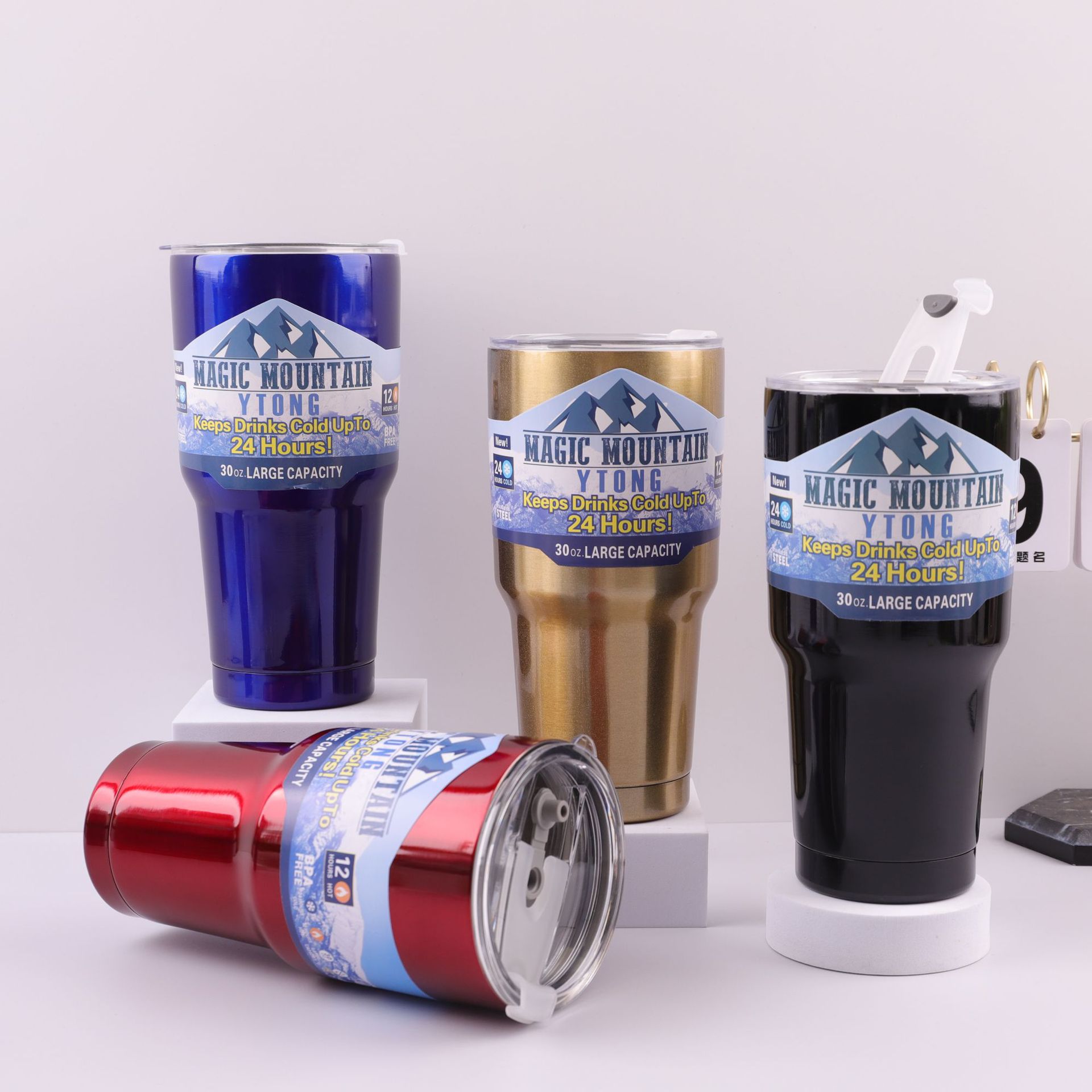 Cross-border foreign trade Bingba Cup, stainless steel insulated cup, 30OZ car cup, large-capacity car beer mug, gift cup details Picture