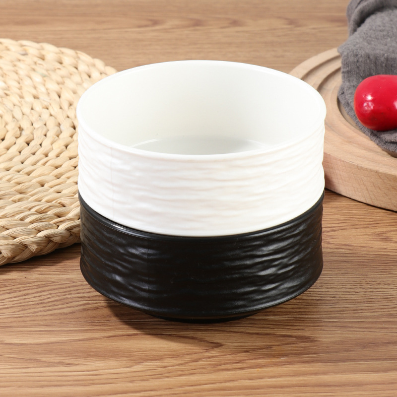 Household pp instant noodle bowl, rock-patterned noodle bowl, small and high-end plastic tableware, soup bowl, personal special noodle bowl Specification drawing