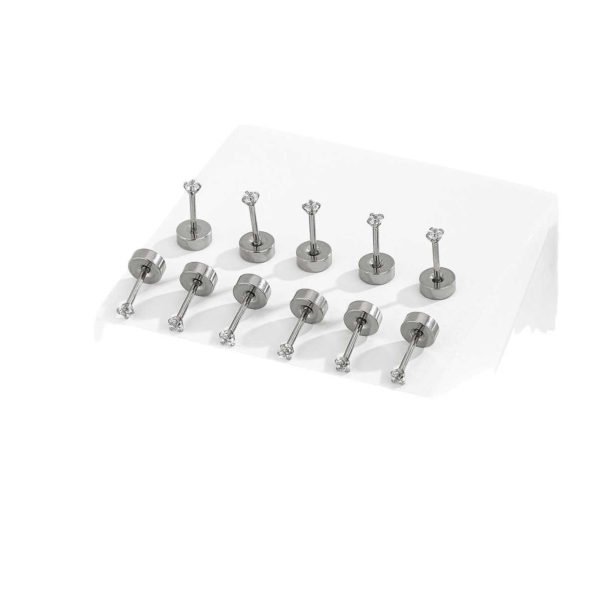 2025 New titanium alloy ear studs 2.0 Fine needle zircon best-selling niche design ear-piercing ear bone stud earrings Item Picture