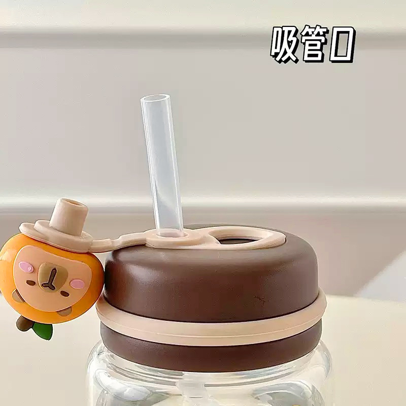 New cute doll water cup, small mini pocket glass cup, high-temperature resistant and leak-proof, high appearance level straw cup for girls Application Scenario