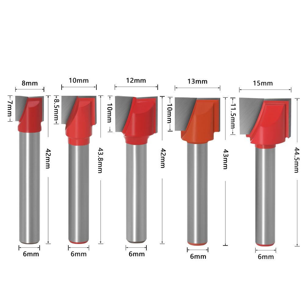 Computer engraving machine tools, woodworking milling cutter, 6mm bottom cleaning cutter, bottom milling chamfering table, bottom milling cutter, edge trimming machine tool head details Picture