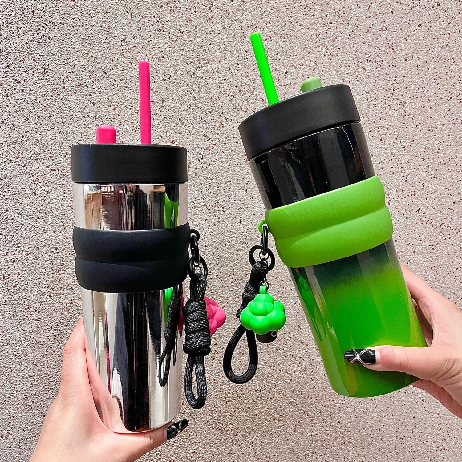 Cross-border insulated cup, 316 stainless steel car cup, large-capacity coffee cup, new ice cup with straw, water cup Application Scenario