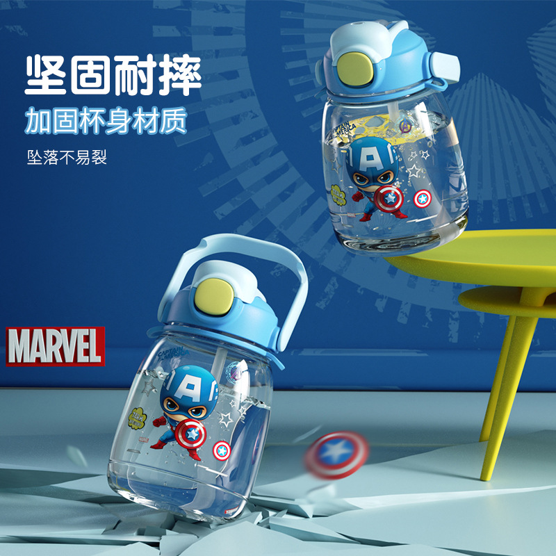 Disney official internet-famous large-bellied cup, summer large-capacity children's water cup, student high appearance level dual-drinking sports water bottle Specification drawing