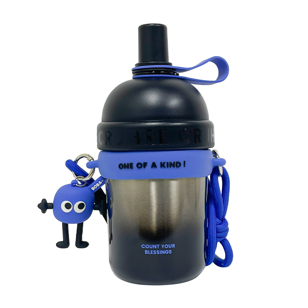 New children's large-capacity insulated cup, simple straw cup, portable drinking water pot for school, gradient sports portable cup Item Picture