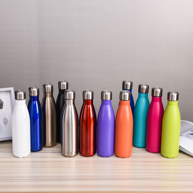 Coke bottle stainless steel vacuum insulated cup 304 Sports car water cup Men's and women's wood grain fashionable gift cup details Picture
