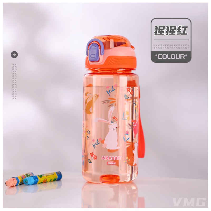 Children's straw water cup, summer large-capacity cute cup, high appearance level for girls, stirring cup, high-temperature resistant plastic water bottle Application Scenario